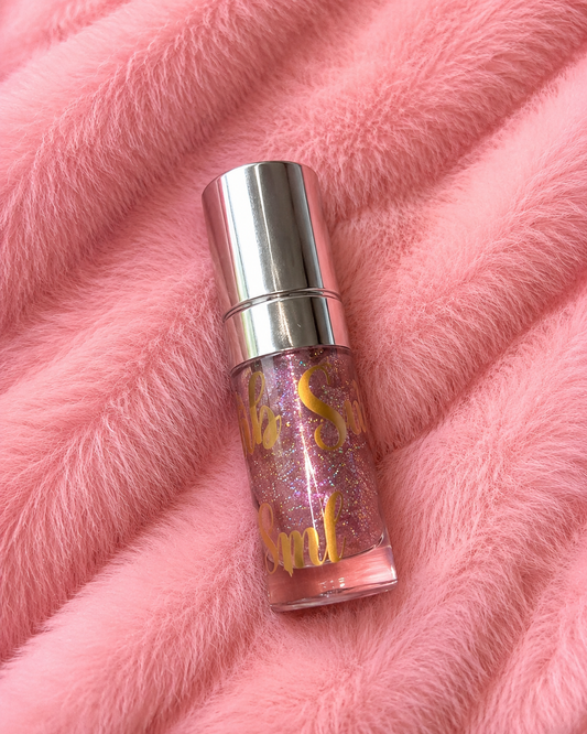 Pink Sands | Pink & Silver Glitter Lip Gloss | 8ML